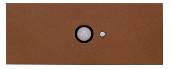 Applique LED Solare Corten Rettangolare con Sensore di Movimento Colore Bianco Naturale 4.000K
