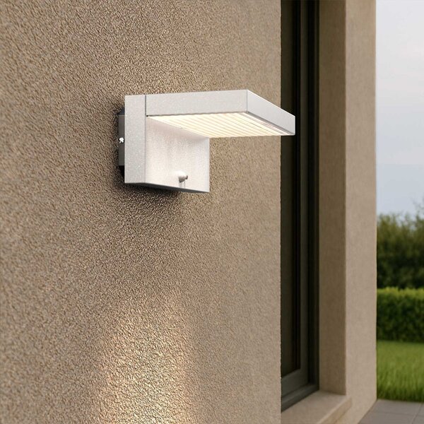 Applique LED Solare Minimal Bianca con Sensore di Movimento Colore Bianco Naturale 4.000K