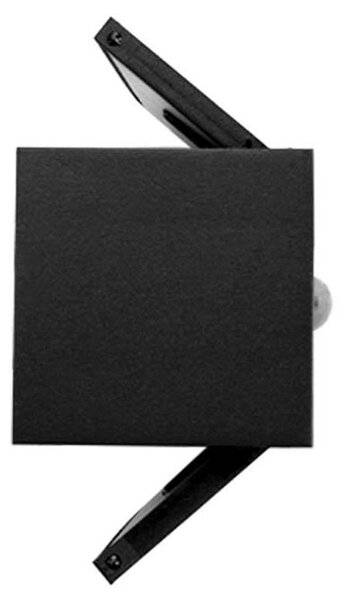 Applique LED Solare Nera Rettangolare con Sensore di Movimento Colore Bianco Naturale 4.000K