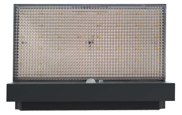 Applique LED Solare Minimal Nera con Sensore di Movimento Colore Bianco Naturale 4.000K