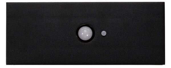 Applique LED Solare Nera Rettangolare con Sensore di Movimento Colore Bianco Naturale 4.000K