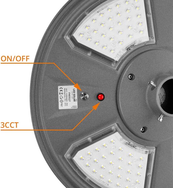 Lampione LED Solare da Giardino PRO-SGL-300W IP65 CCT Bianco Variabile Colore Bianco Variabile CCT