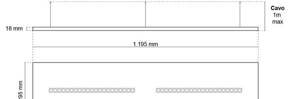 Pannello LED Sospeso 120x30 28W/36W/42W CCT CRI92 con driver Philips Colore Bianco Variabile CCT