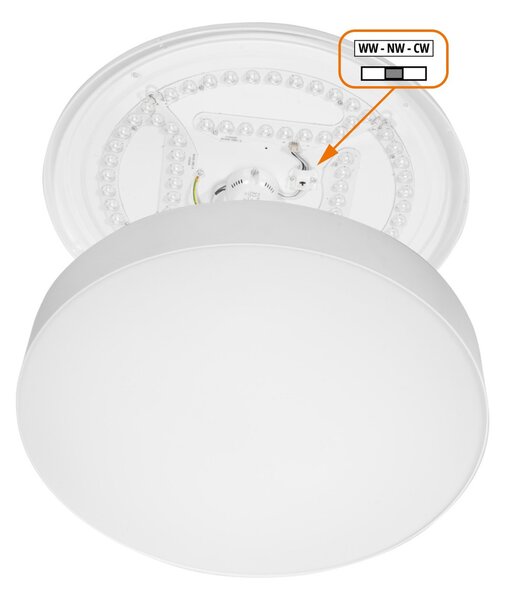Plafoniera LED Rotonda 36W CCT Ø490mm IP20 Bianca