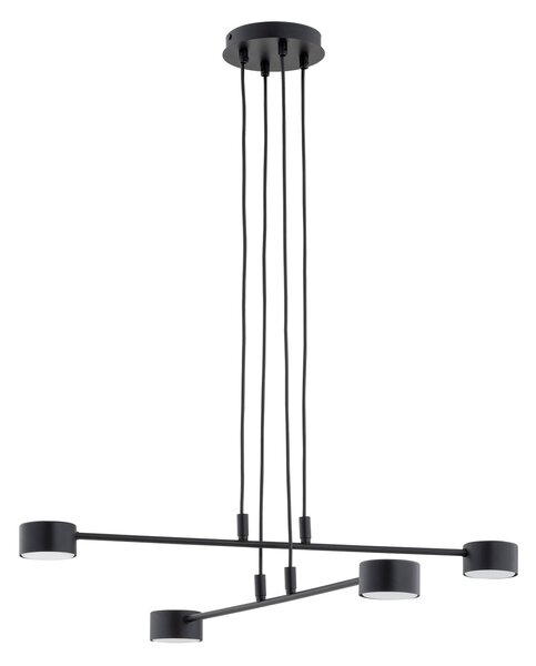 Lampadario a Sospensione in Acciaio GX53 MODUS 4 Nero 4xGX53