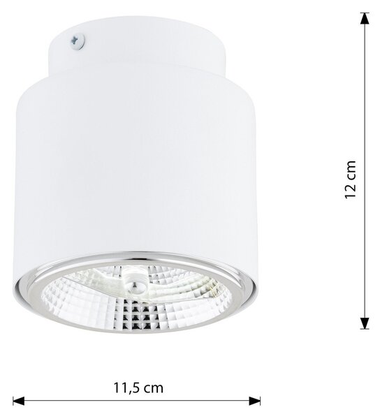 Lampada da Soffitto in Acciaio AR111 NANO 1 Bianco