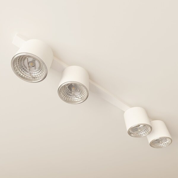 Lampadario da Soffitto in Acciaio AR111 NANO 4 Nero/Bianco 4xAR111
