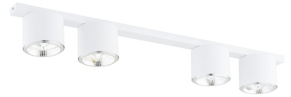 Lampadario da Soffitto in Acciaio AR111 NANO 4 Nero/Bianco 4xAR111