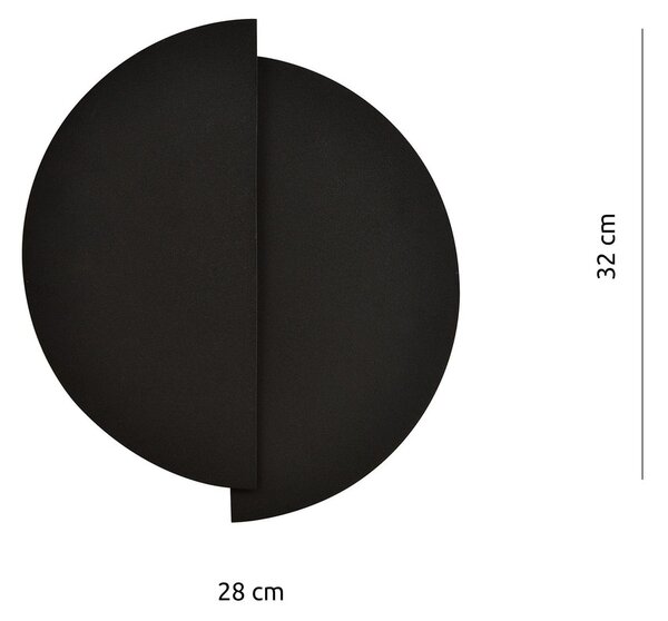 Applique da Parete in Acciaio FORM 9 Nero 2xG9