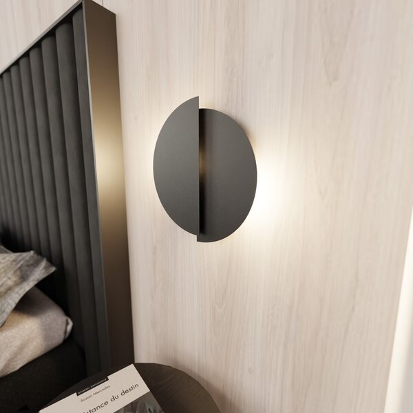 Applique da Parete in Acciaio FORM 9 Nero 2xG9