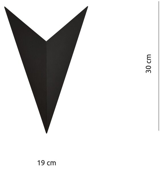 Applique da Parete in Acciaio FORM 4 Nero G9