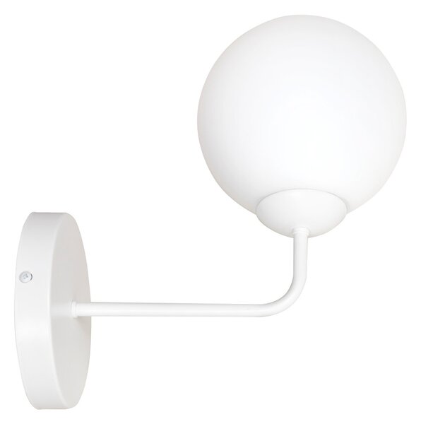 Applique da Parete in Acciaio e Vetro PREGOS K1 Nero/Bianco E14