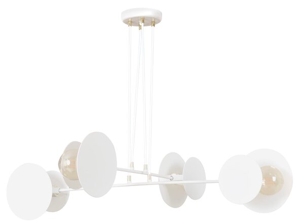 Lampadario a Sospensione in Acciaio IDEA 4 Nero/Bianco 4xE27