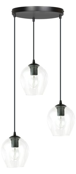 Lampadario a Sospensione in Acciaio e Vetro ISTAR 3 BL PREMIUM 3xE27