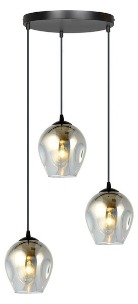 Lampadario a Sospensione in Acciaio e Vetro ISTAR 3 BL PREMIUM 3xE27