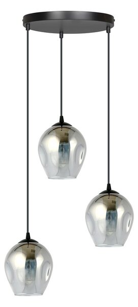 Lampadario a Sospensione in Acciaio e Vetro ISTAR 3 BL PREMIUM 3xE27