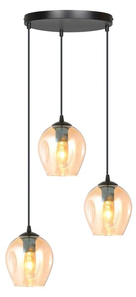 Lampadario a Sospensione in Acciaio e Vetro ISTAR 3 BL PREMIUM 3xE27