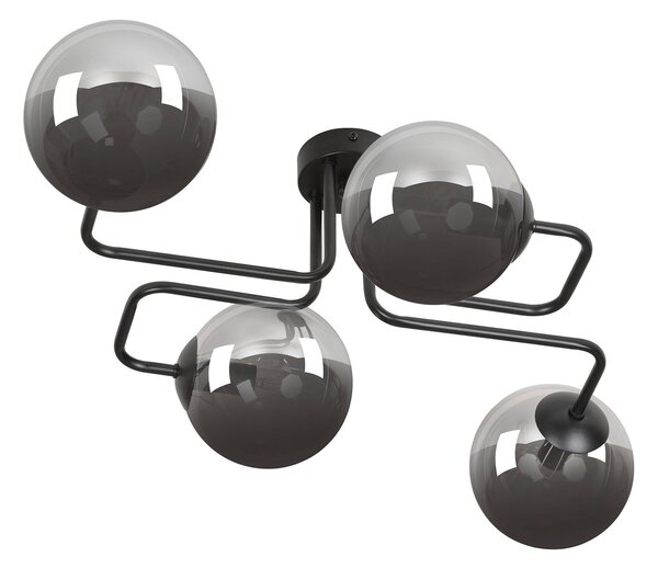 Lampadario da Soffitto BRENDI 4 in acciaio e vetro 4xE14