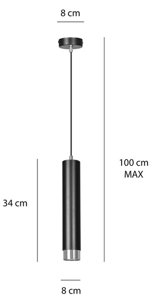 Lampada a Sospensione in Acciaio KIBO 1 GU10