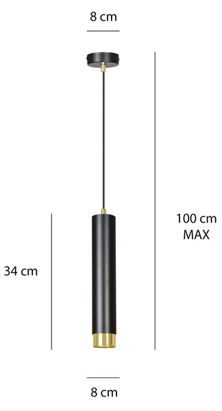 Lampada a Sospensione in Acciaio KIBO 1 GU10