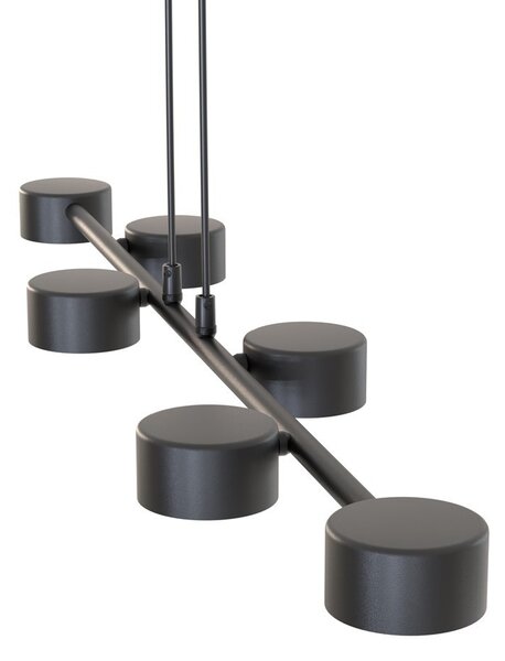 Lampadario a sospensione MEGARA 6 Nero 6xGX53