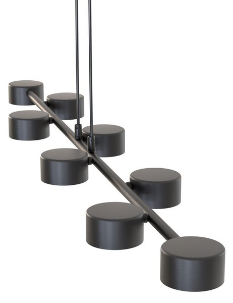 Lampadario a sospensione MEGARA 8 Nero 8xGX53