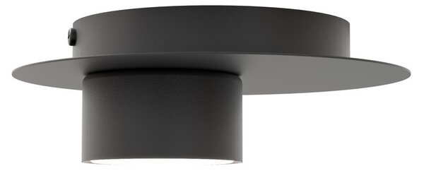Lampada da soffitto in acciaio BOLX 1 GX53 nera da interno