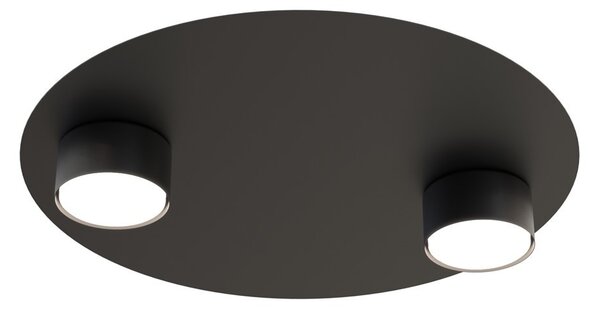 Lampada da soffitto in acciaio BOLX 2 nera 2xGX53