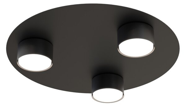 Lampada da soffitto in acciaio BOLX 3 nera 3xGX53