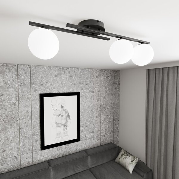 Lampada da soffitto in acciaio KAIRO 3 da interno 3xE14