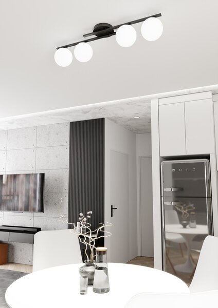 Lampada da soffitto in acciaio KAIRO 4 da interno 4xE14
