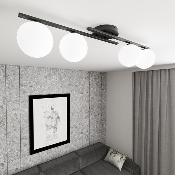 Lampada da soffitto in acciaio KAIRO 4 da interno 4xE14