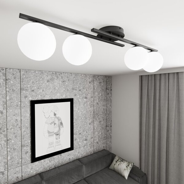 Lampada da soffitto in acciaio KAIRO 4 da interno 4xE14