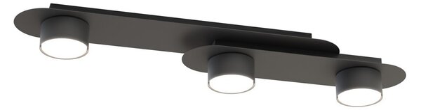 Lampada da soffitto in acciaio STILO 3 nera da interno 3xGX53