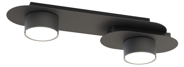 Lampada da soffitto in acciaio STILO 2 nera da interno 2xGX53