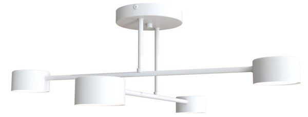 Lampada da soffitto in acciaio HALO 4 bianco/nero 4xGX53