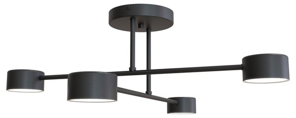 Lampada da soffitto in acciaio HALO 4 bianco/nero 4xGX53