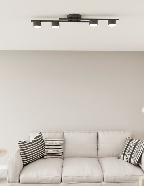 Lampada da soffitto in acciaio FRAGMENT 4 da interno 4xGX53