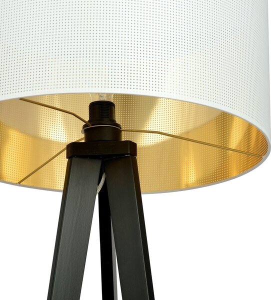 Lampada da Terra in Acciaio e Tessuto ASTON 1 E27