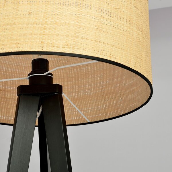 Lampada da Terra in Acciaio e Tessuto ASTON 1 E27