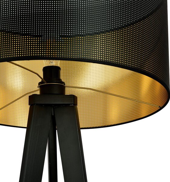 Lampada da Terra in Acciaio e Tessuto ASTON 1 E27