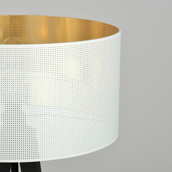 Lampada da Terra in Acciaio e Tessuto ASTON 1 E27
