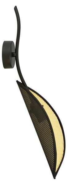 Applique da Parete in Acciaio e Tessuto LOTUS K1 Nero E14