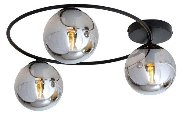 Lampada da soffitto in acciaio SOPRA 3 da interno 3xE14