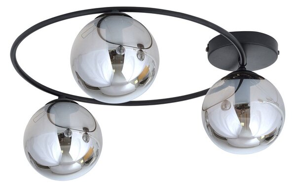 Lampada da soffitto in acciaio SOPRA 3 da interno 3xE14