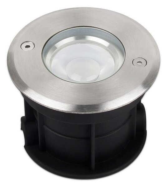 Faretto Segnapasso Interrato 5W RGB+CCT IP68 Acciaio INOX - Serie SYS Colore RGB+CCT
