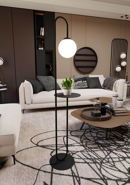 Lampada da terra in acciaio BARI LP1 E14 da interno