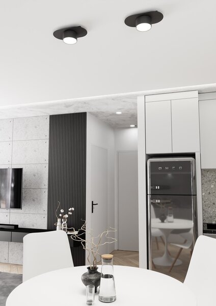 Lampada da soffitto in acciaio STILO 1 GX53 nera da interno