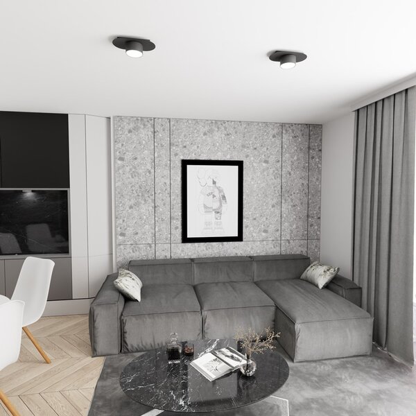 Lampada da soffitto in acciaio STILO 1 GX53 nera da interno