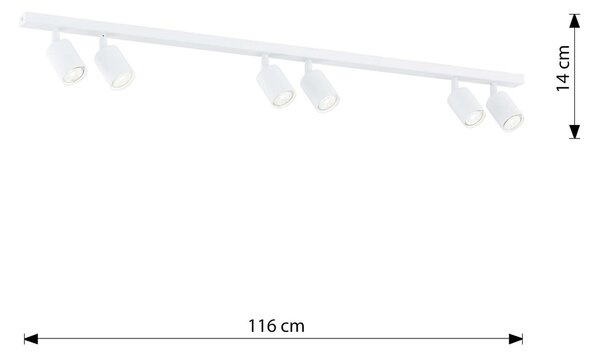 Lampadario da Soffitto FLASH 6 White GU10